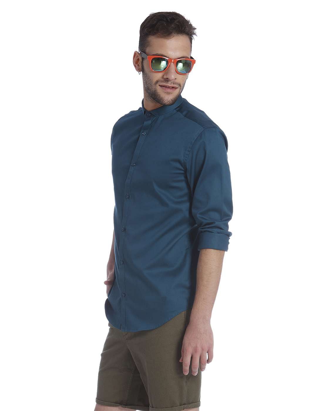 Solid Legion Blue Casual Shirt