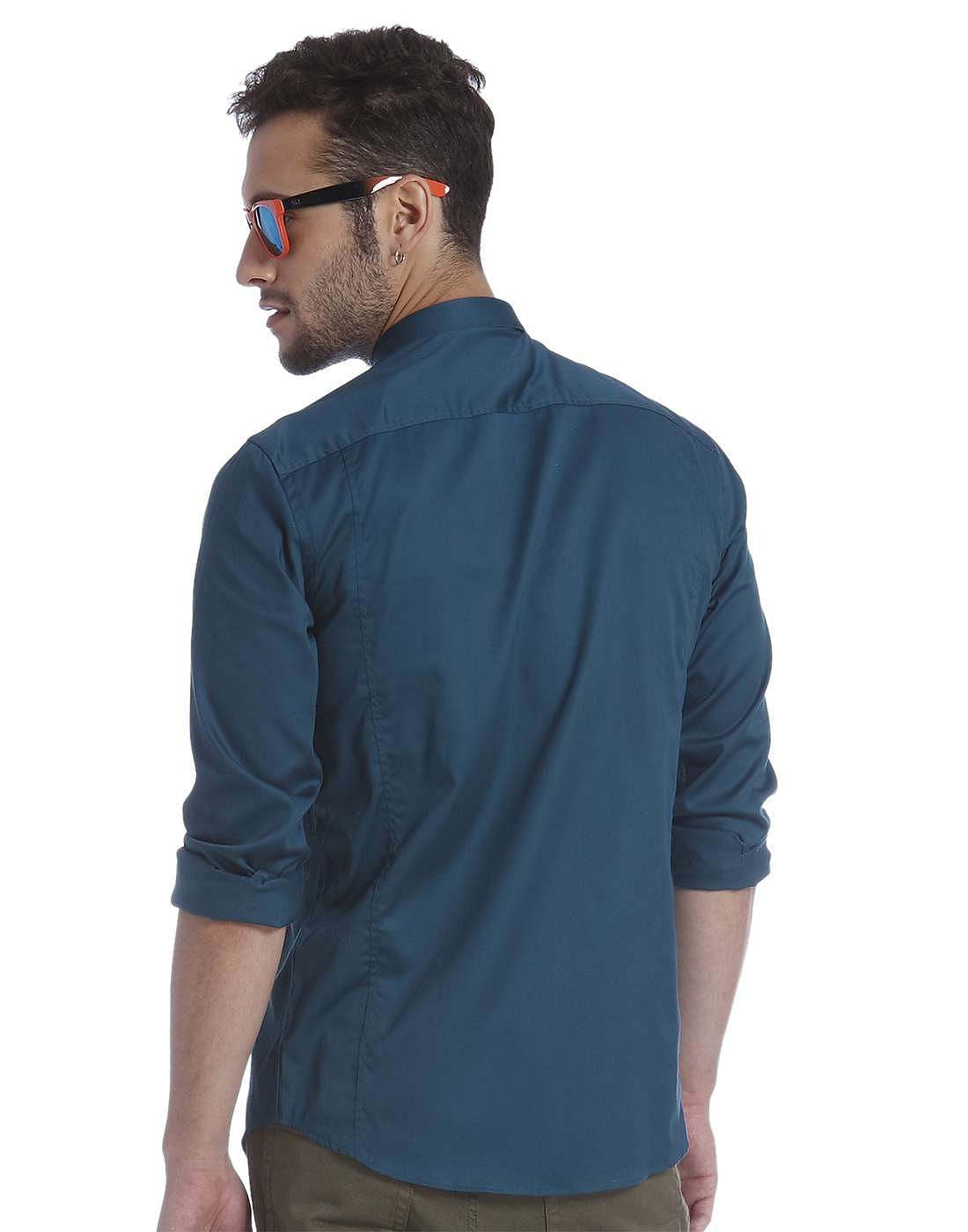 Solid Legion Blue Casual Shirt