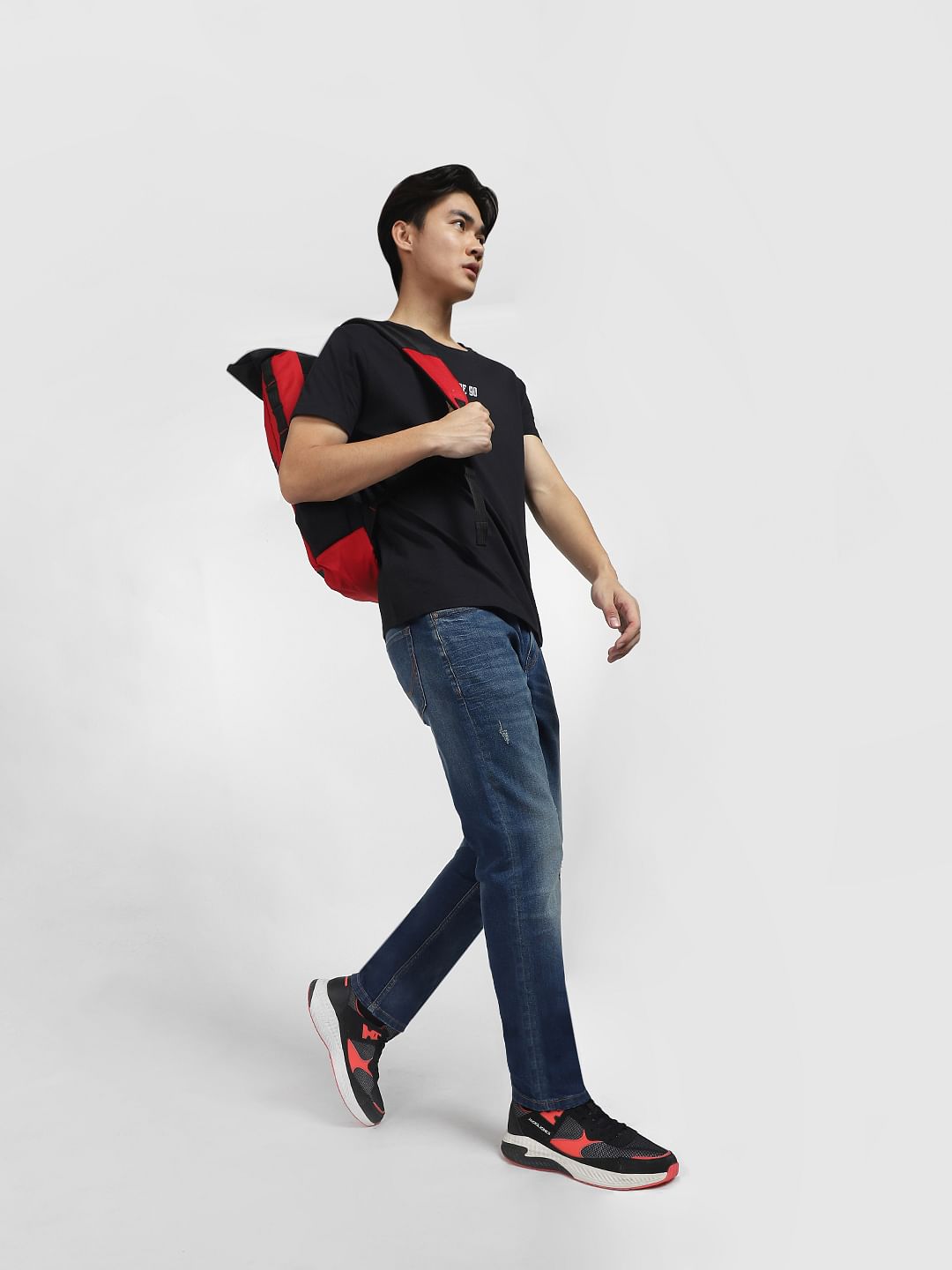 Blue Low Rise Distressed Glenn Slim Fit Jeans