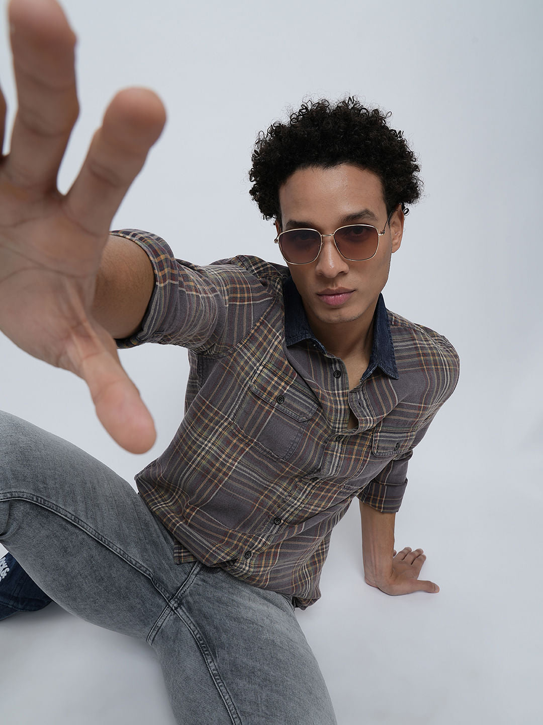 PRODUKT by JACK&JONES Brown Check Cotton Shirt
