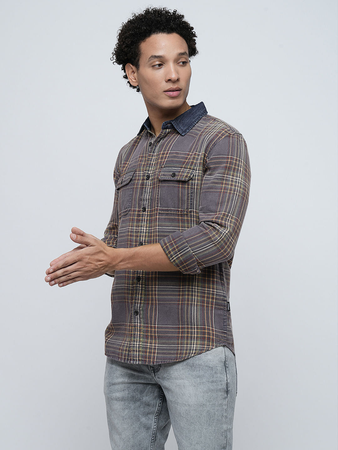 PRODUKT by JACK&JONES Brown Check Cotton Shirt
