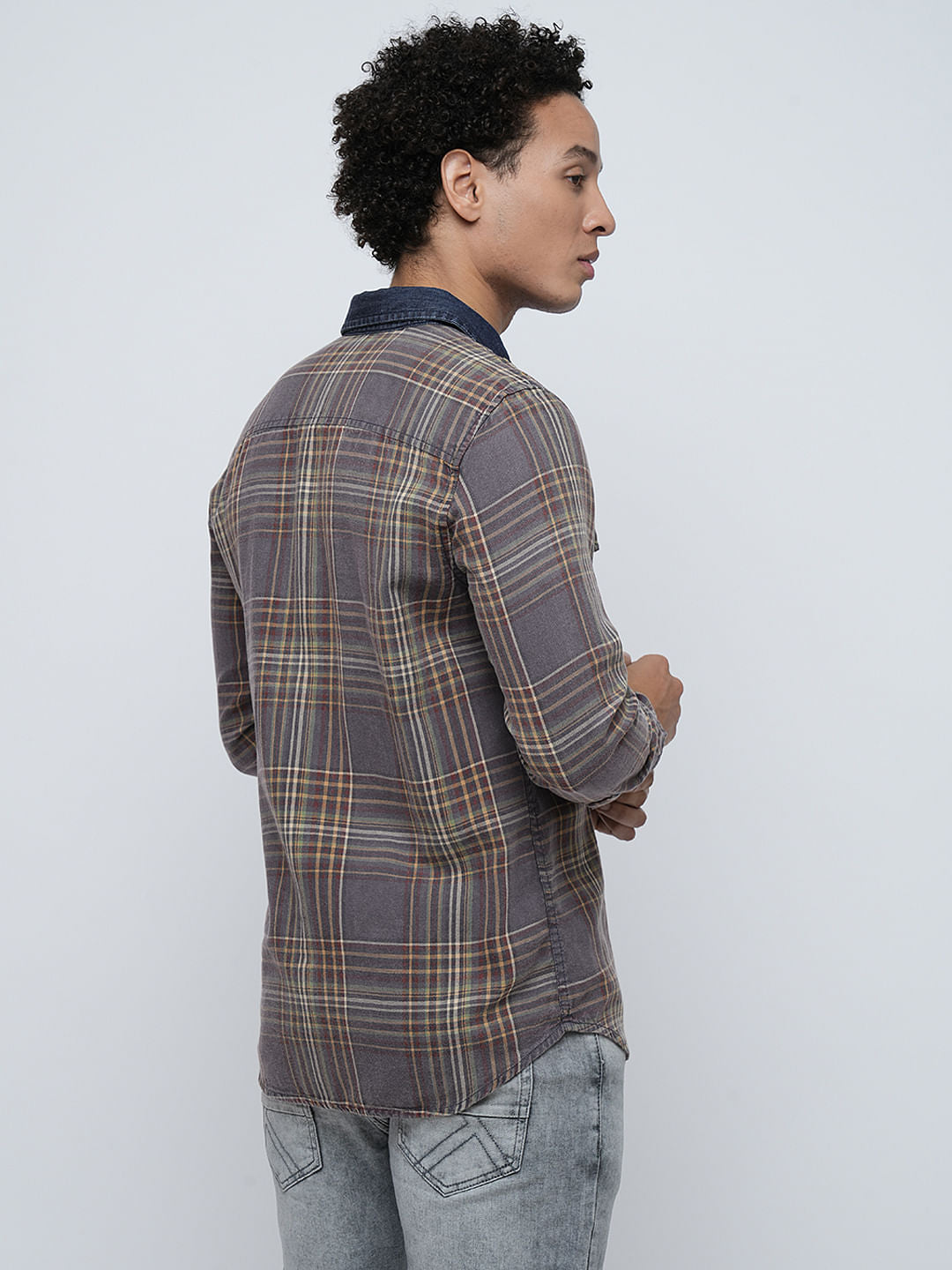 PRODUKT by JACK&JONES Brown Check Cotton Shirt
