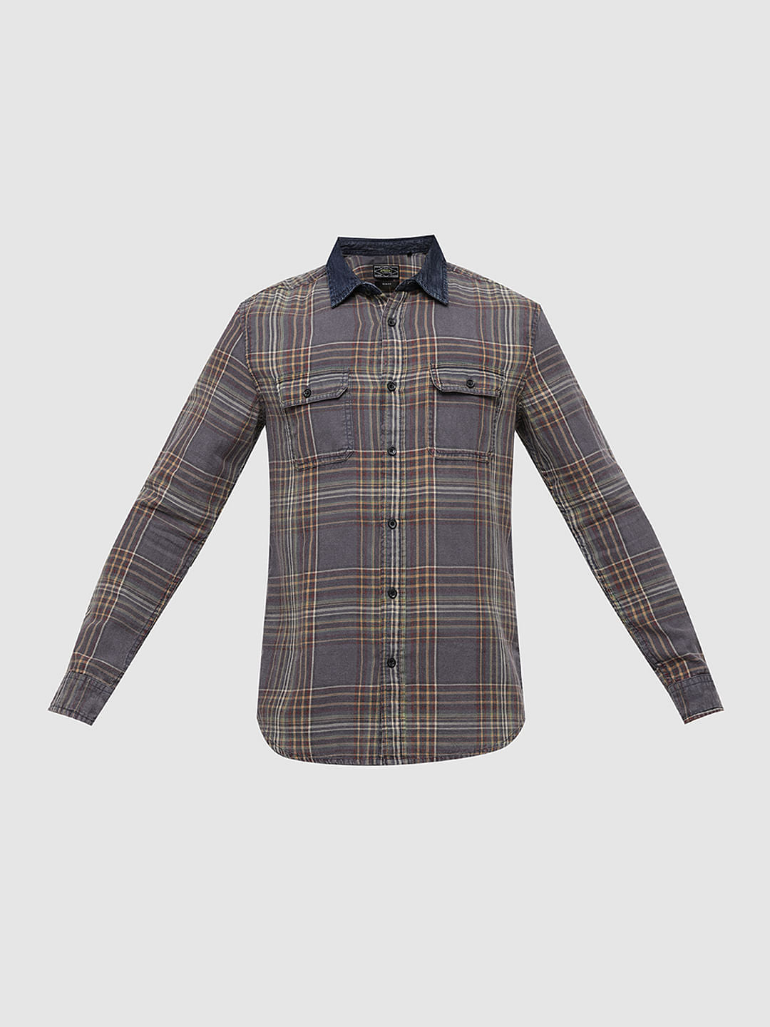 PRODUKT by JACK&JONES Brown Check Cotton Shirt