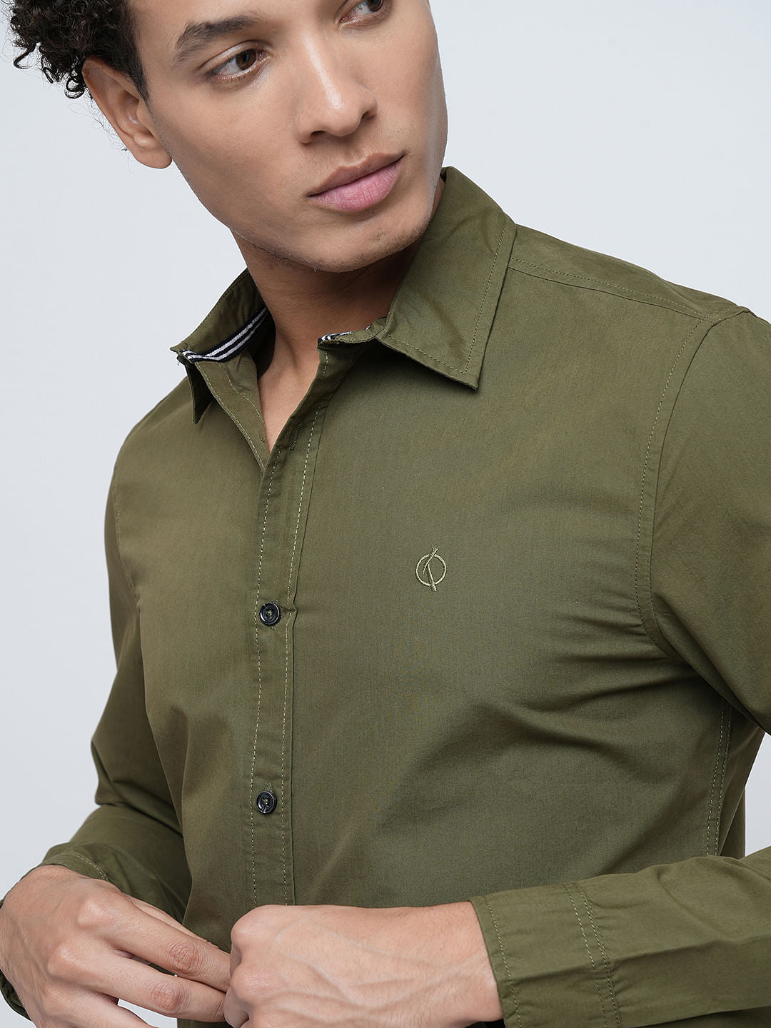 PRODUKT by JACK&JONES Dark Green Poly-Cotton Shirt