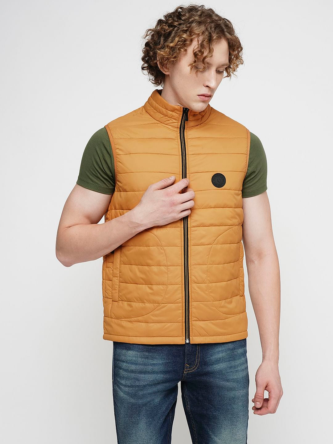 PRODUKT by JACK&JONES Bright Orange Sleeveless Puffer Vest