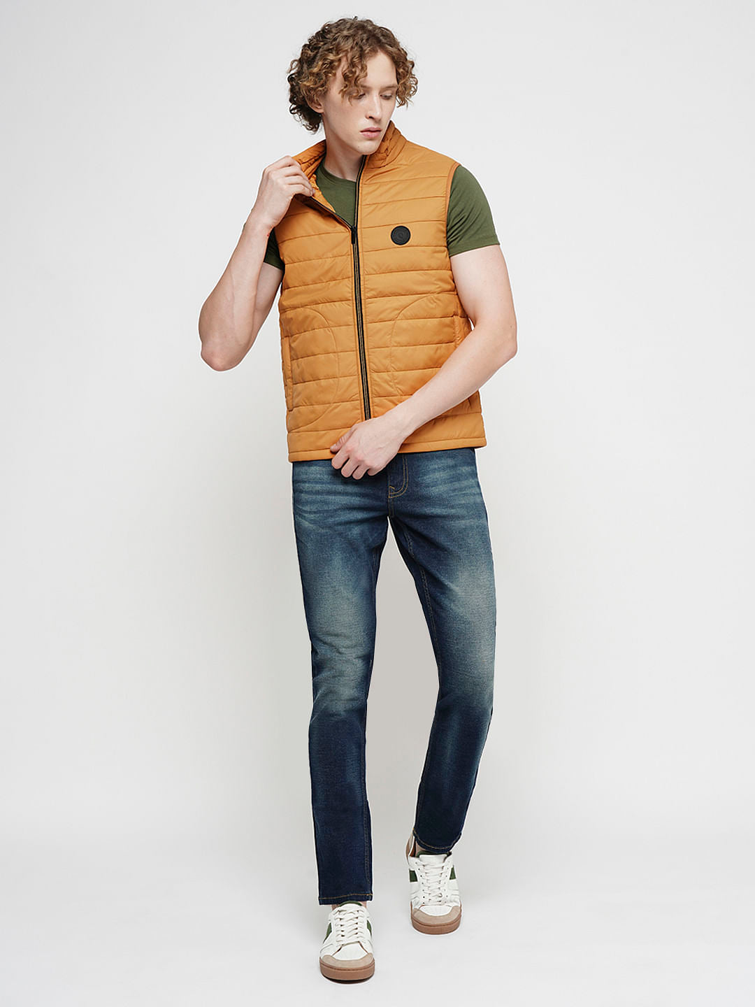 PRODUKT by JACK&JONES Bright Orange Sleeveless Puffer Vest