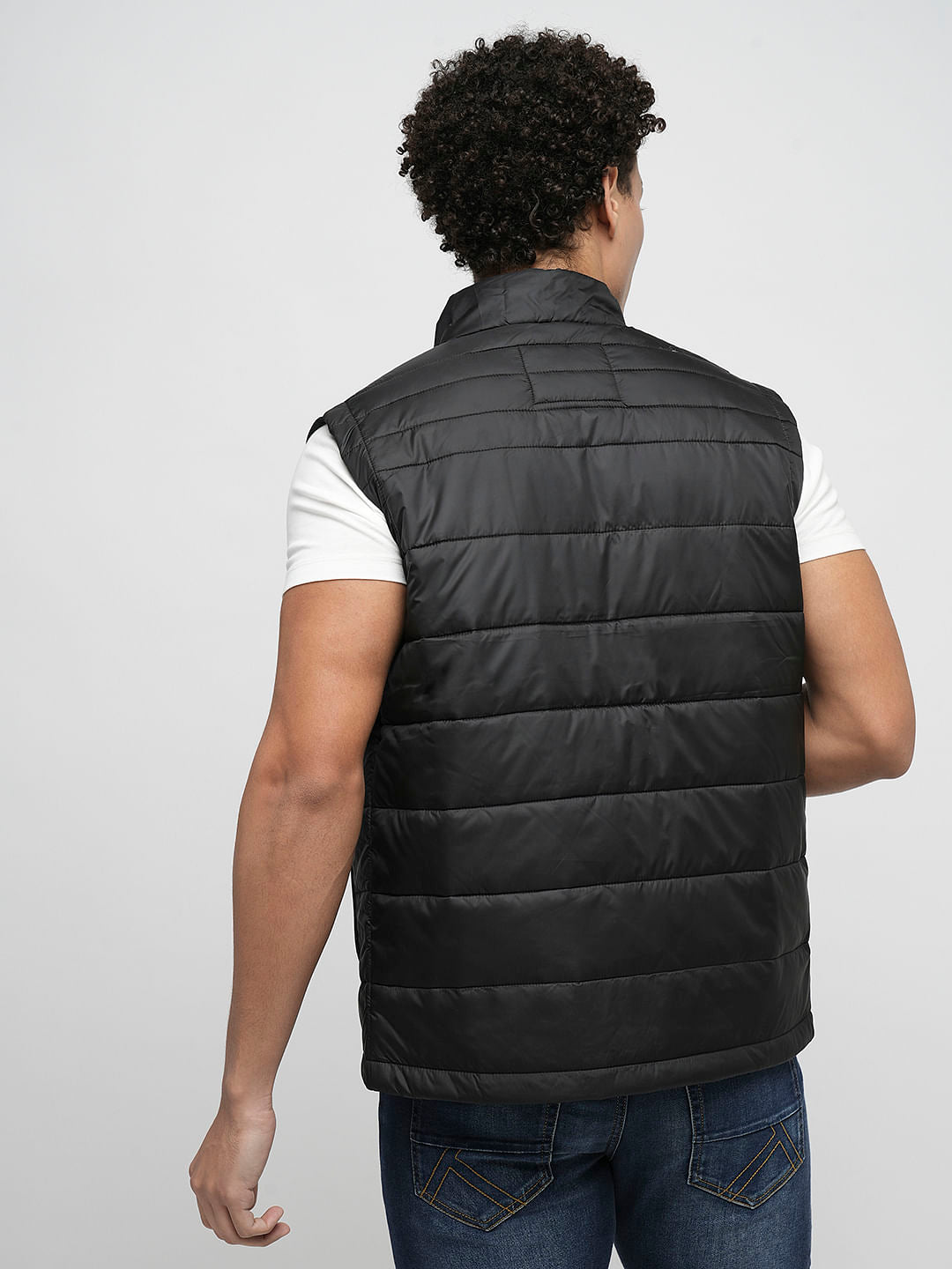 PRODUKT by JACK&JONES Black Sleeveless Puffer Jacket