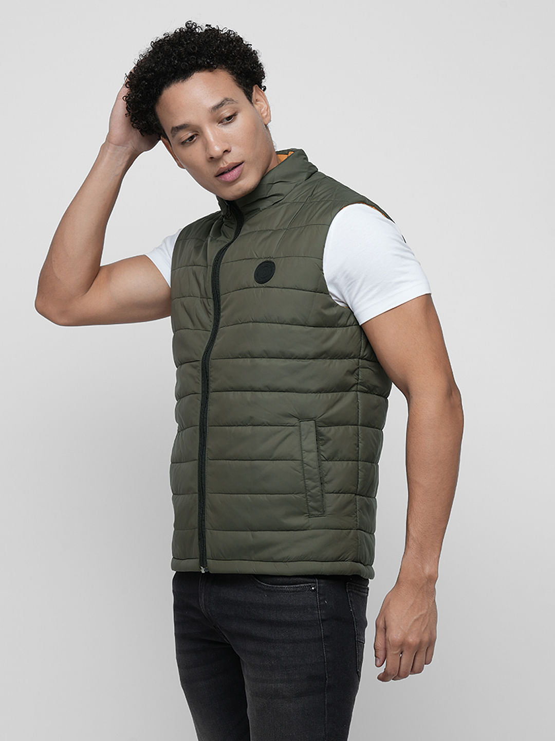 PRODUKT by JACK&JONES Green Reversible Puffer Vest