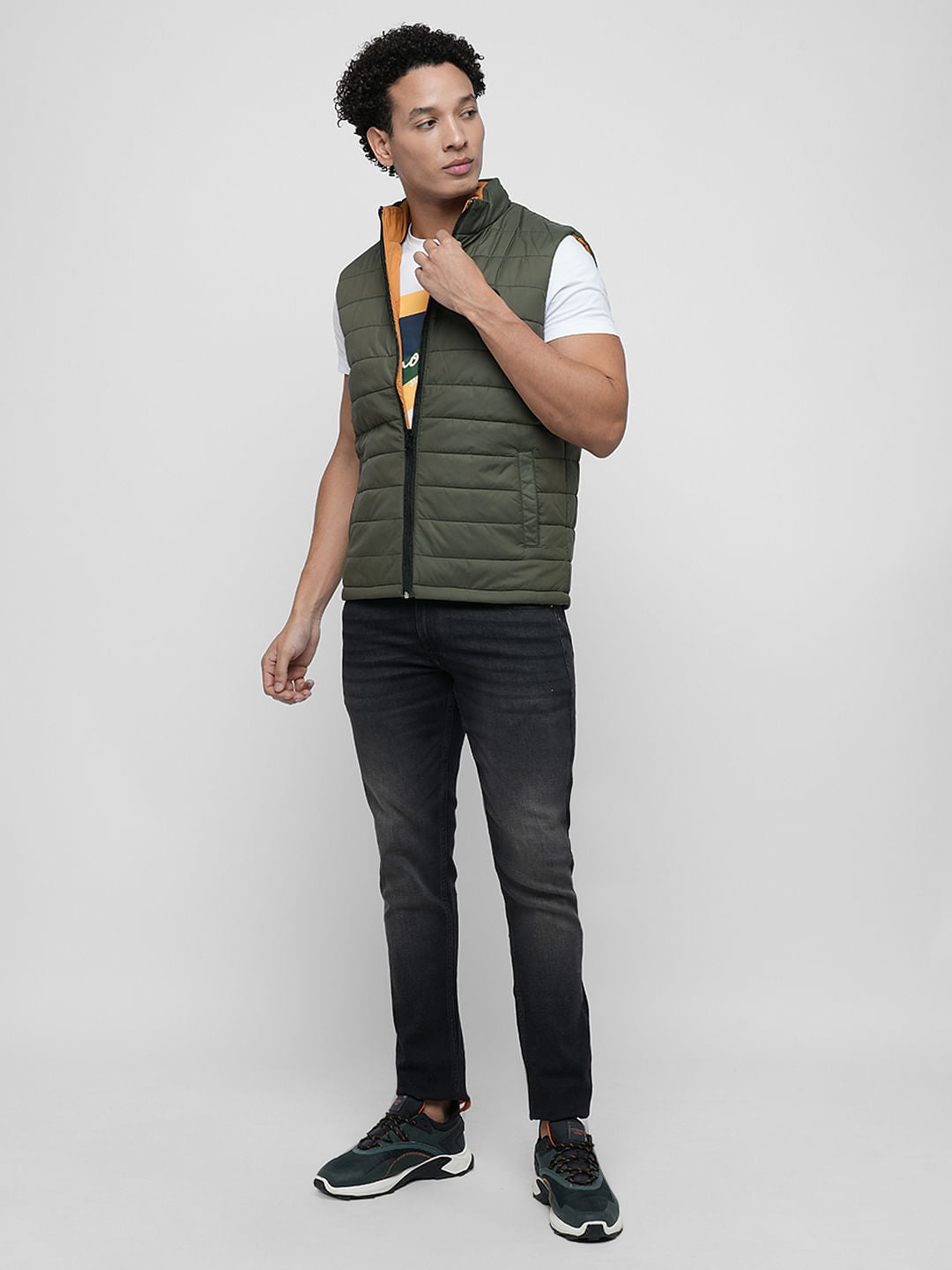 PRODUKT by JACK&JONES Green Reversible Puffer Vest