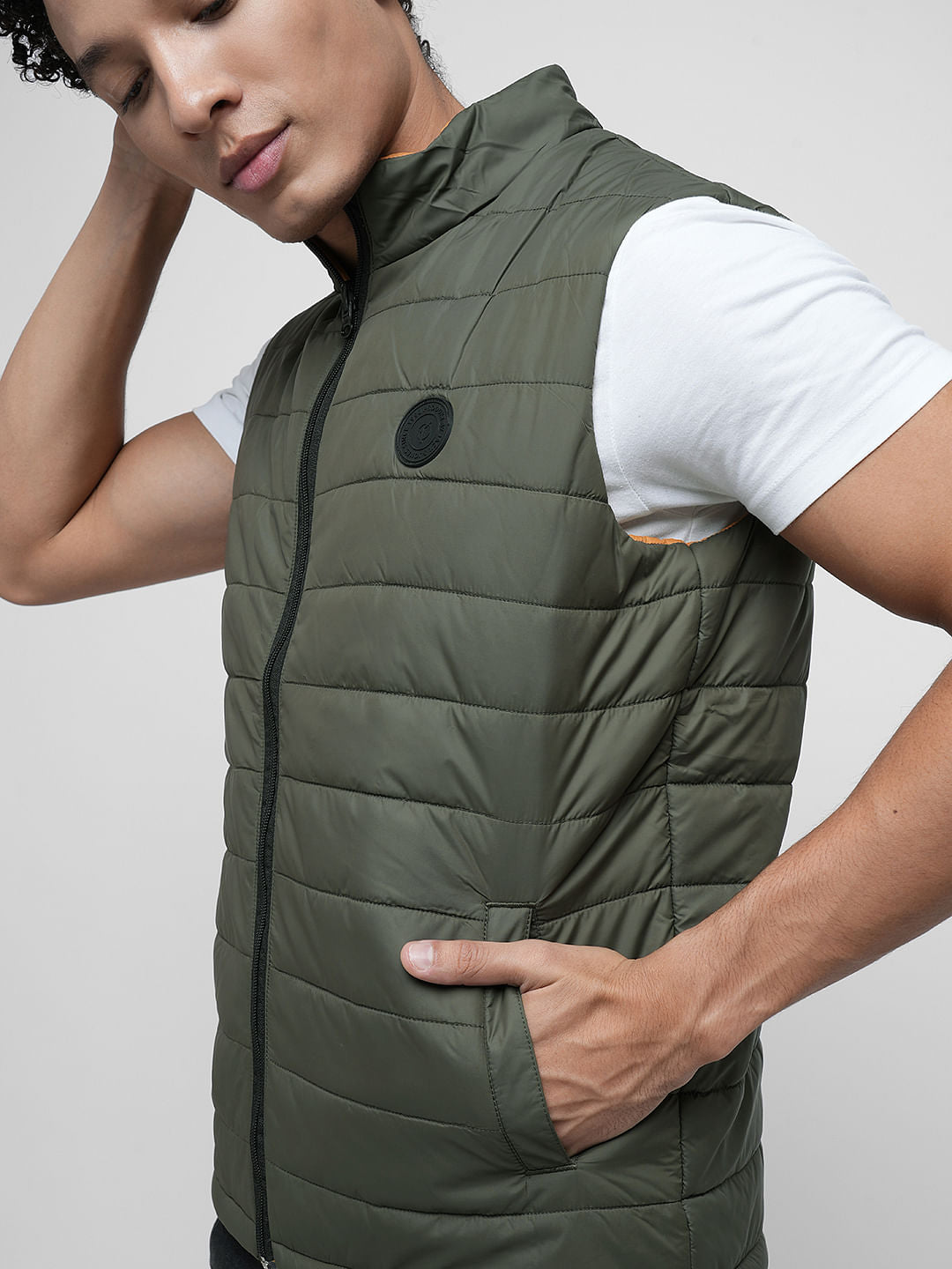 PRODUKT by JACK&JONES Green Reversible Puffer Vest