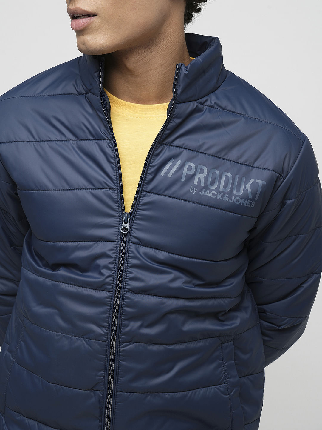 PRODUKT by JACK&JONES Blue High Neck Puffer Jacket