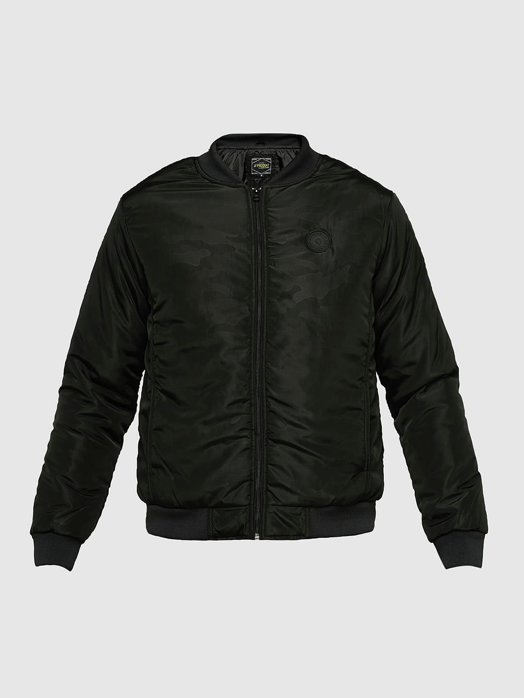 PRODUKT by JACK&JONES Black Zip-Up Bomber Jacket