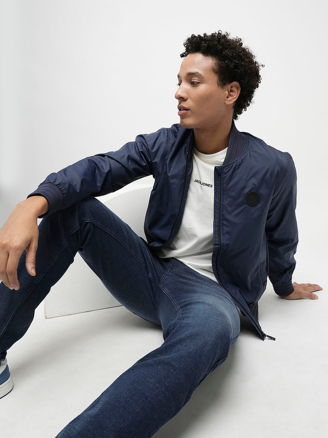 PRODUKT by JACK&JONES Blue Zip-Up Bomber Jacket - S