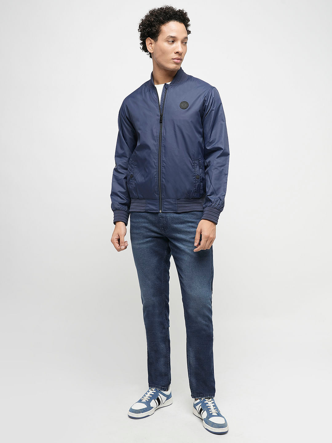 PRODUKT by JACK&JONES Blue Zip-Up Bomber Jacket