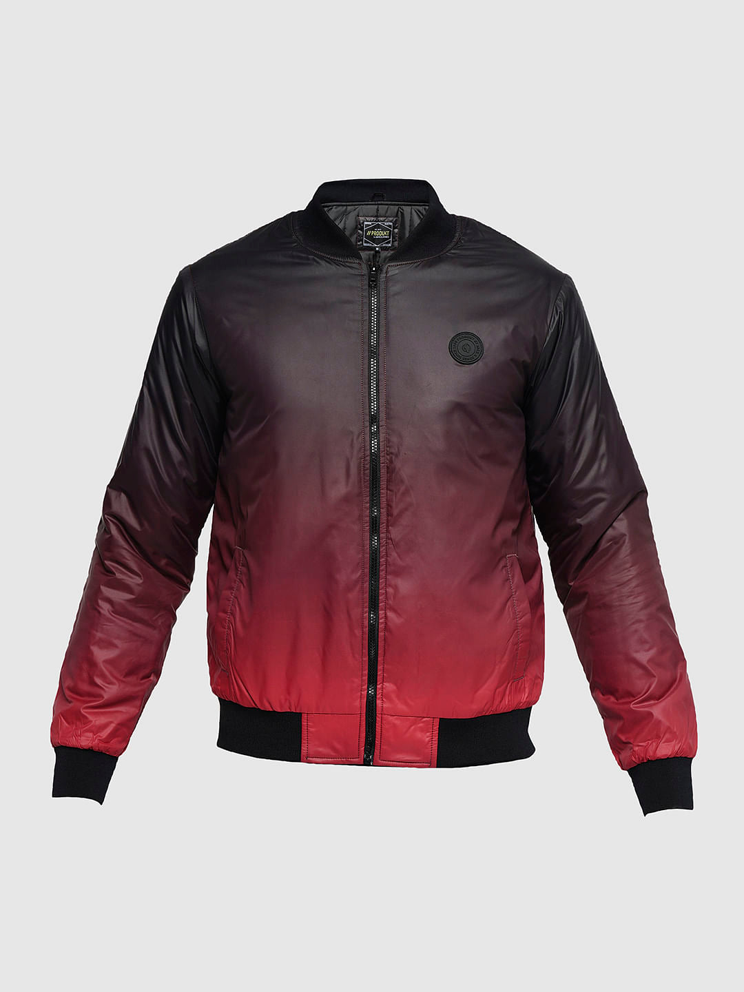 PRODUKT by JACK&JONES Dark Red Ombre Bomber Jacket