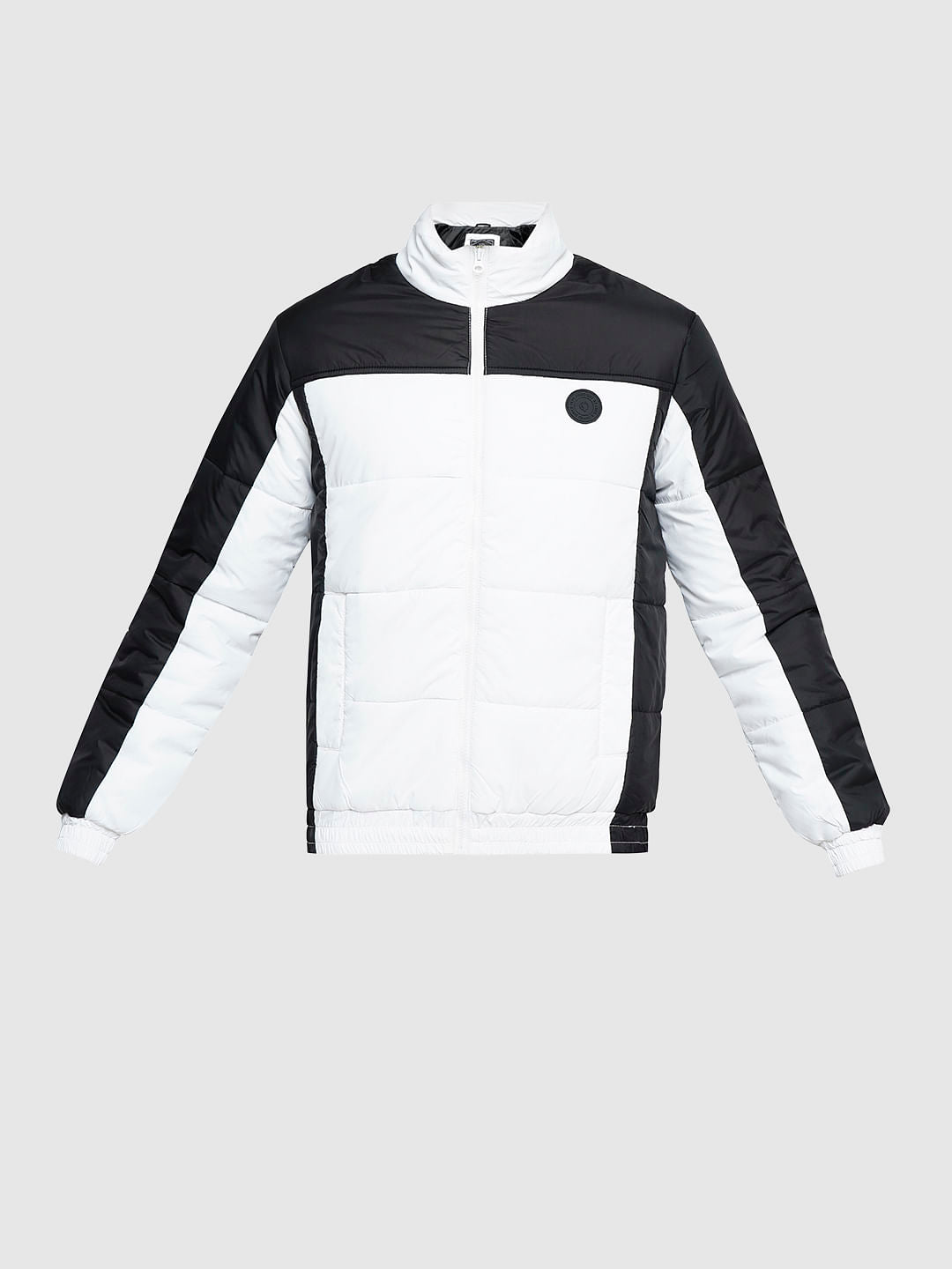 PRODUKT by JACK&JONES White Colourblocked Puffer Jacket