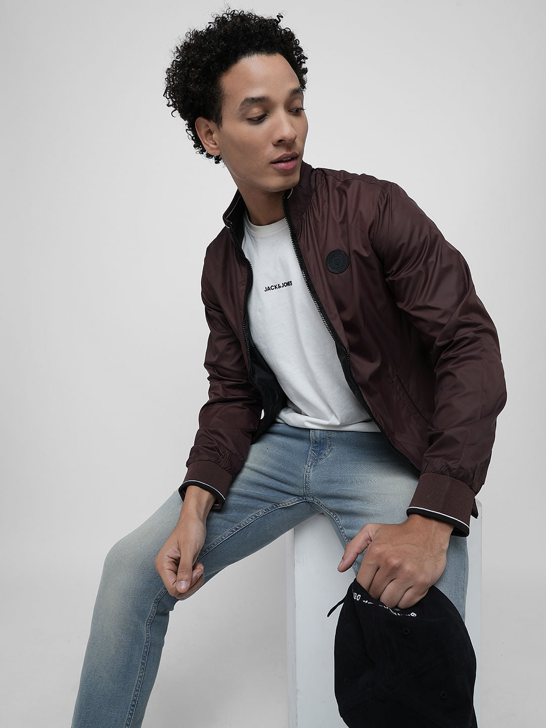 PRODUKT by JACK&JONES Dark Purple Zip-Up Polyfill Jacket - S