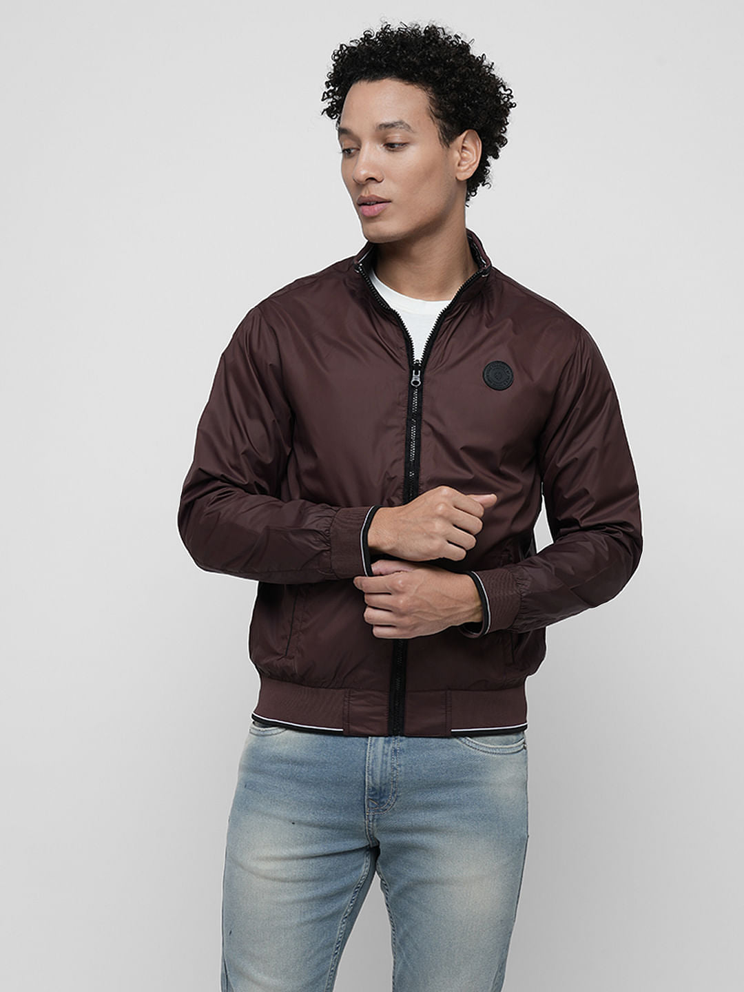 PRODUKT by JACK&JONES Dark Purple Zip-Up Polyfill Jacket