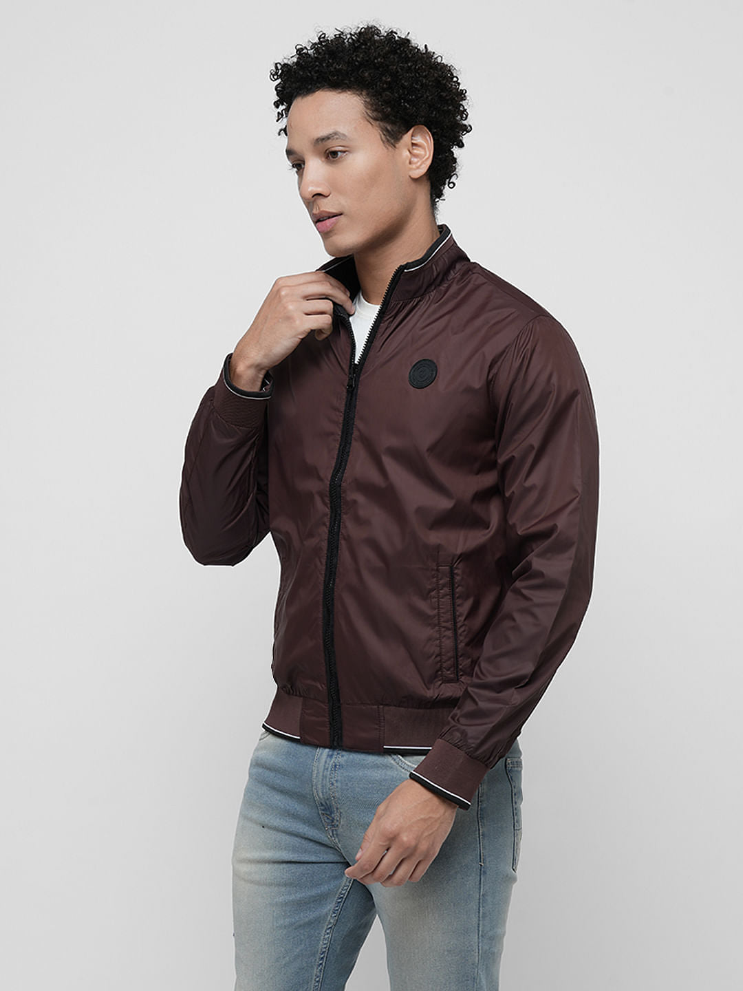 PRODUKT by JACK&JONES Dark Purple Zip-Up Polyfill Jacket