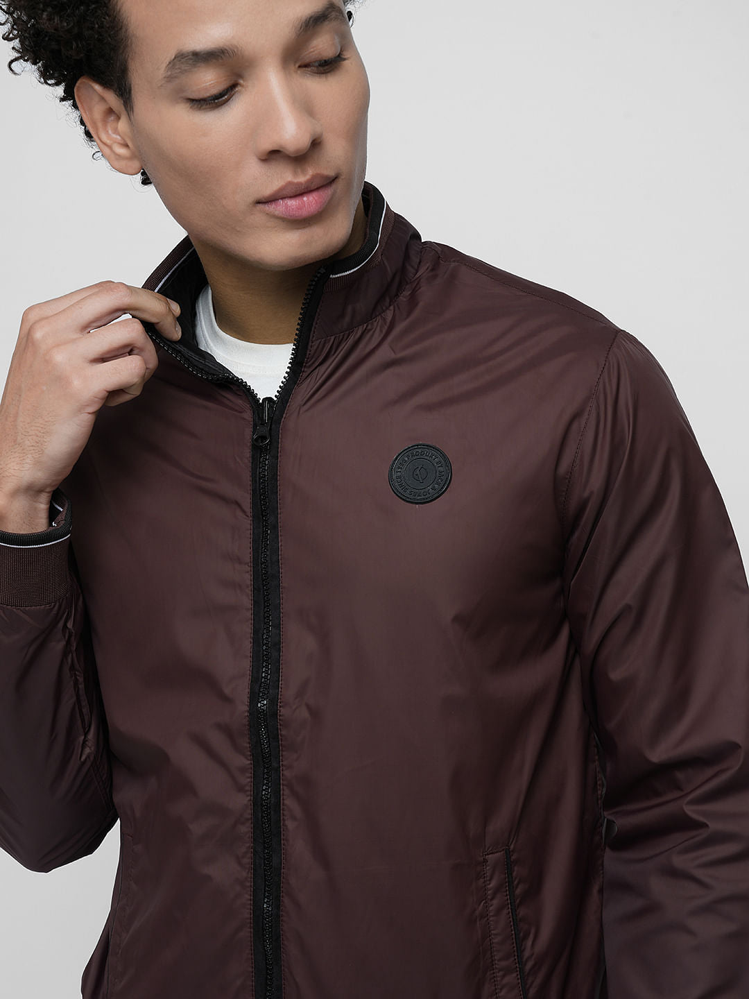 PRODUKT by JACK&JONES Dark Purple Zip-Up Polyfill Jacket