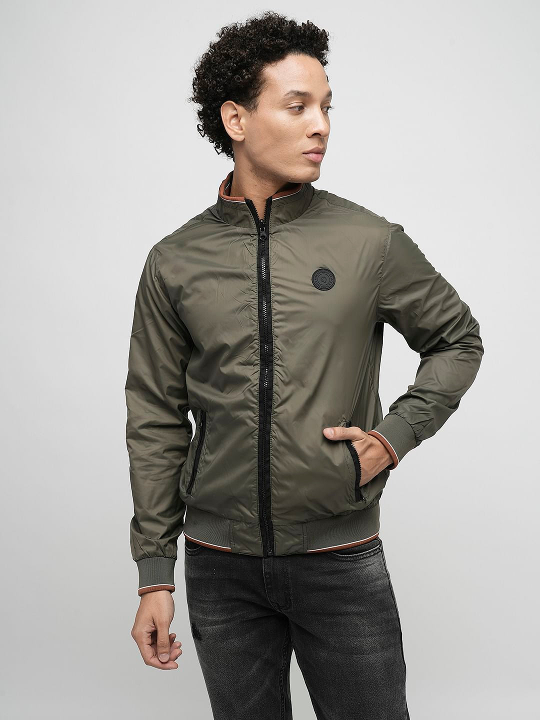 PRODUKT by JACK&JONES Green Reversible Zip-Up Jacket