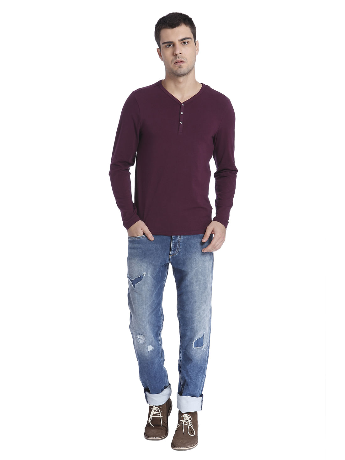 Solid Casual T-Shirt
