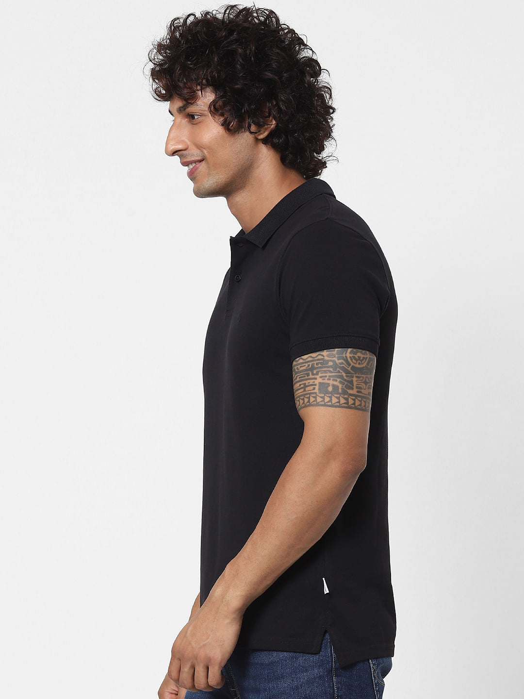 Black Polo Neck T-shirt
