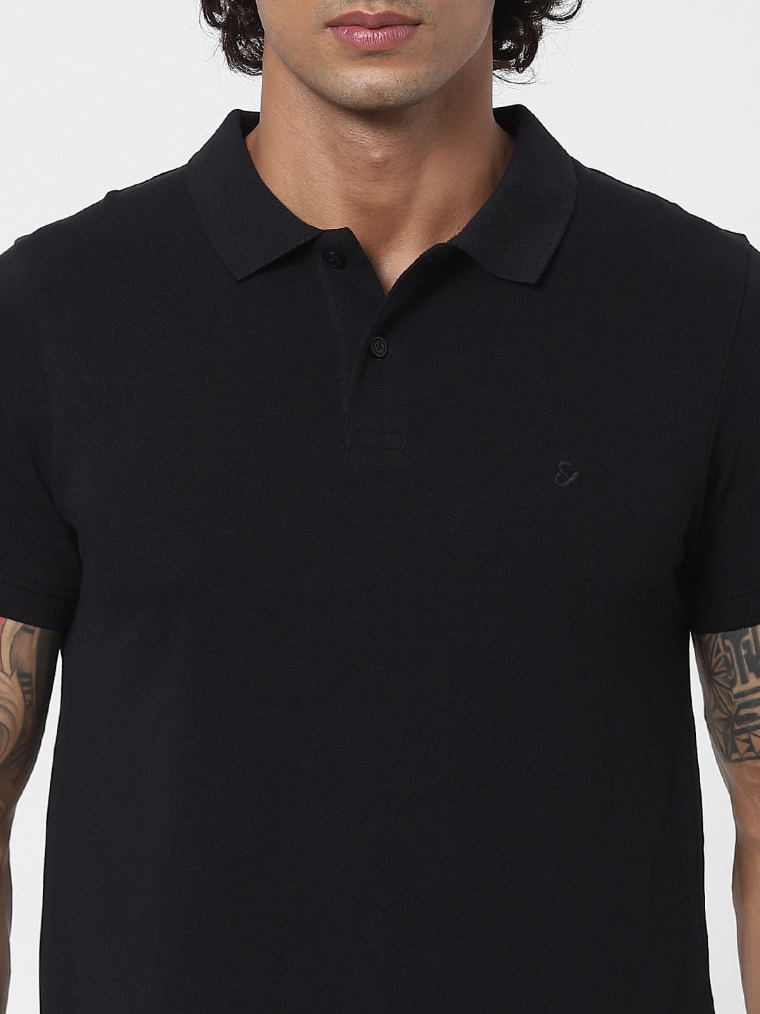 Black Polo Neck T-shirt