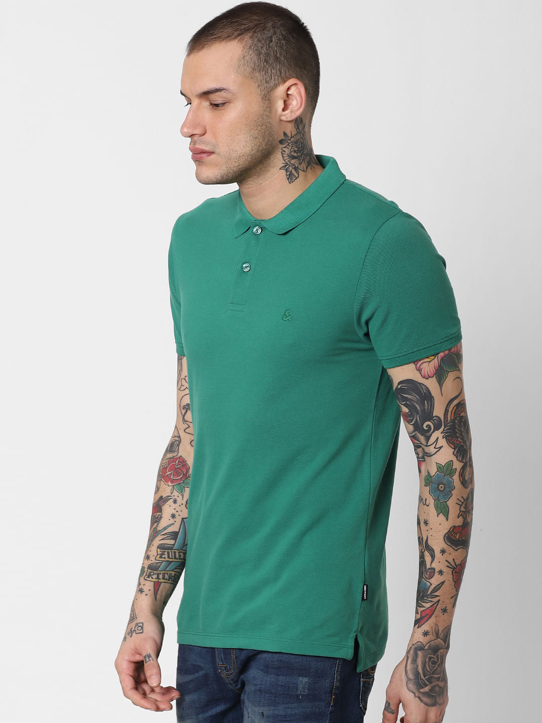 Green Polo Neck T-shirt
