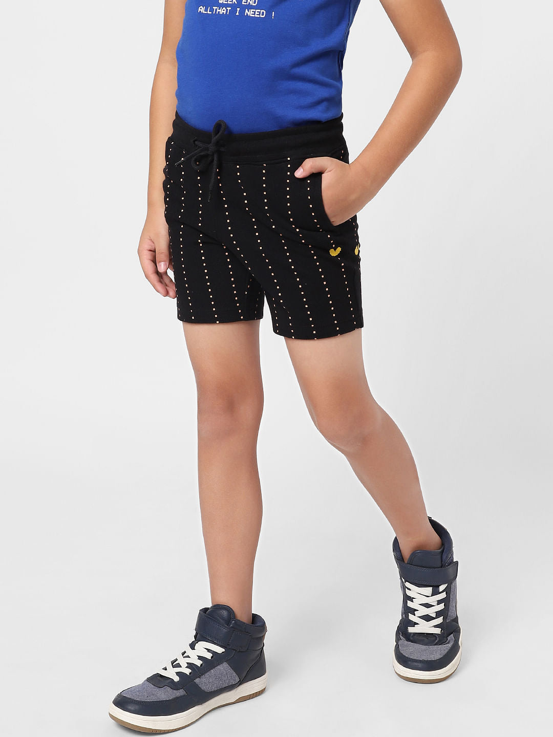 BOYS X PAC-MAN BLACK GAMING PRINT SWEATSHORTS