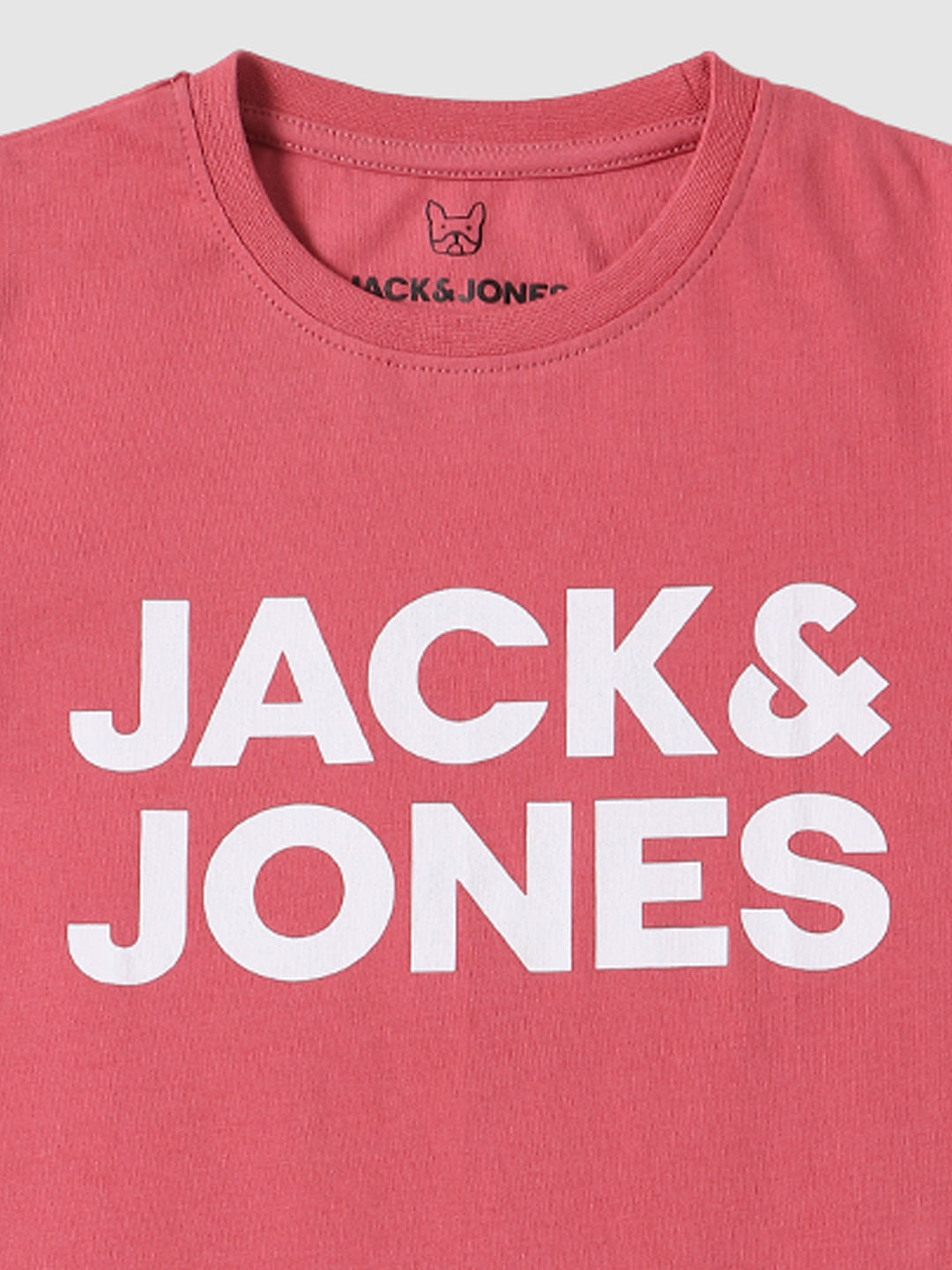 Boys Pink Logo Print Crew Neck T-shirt