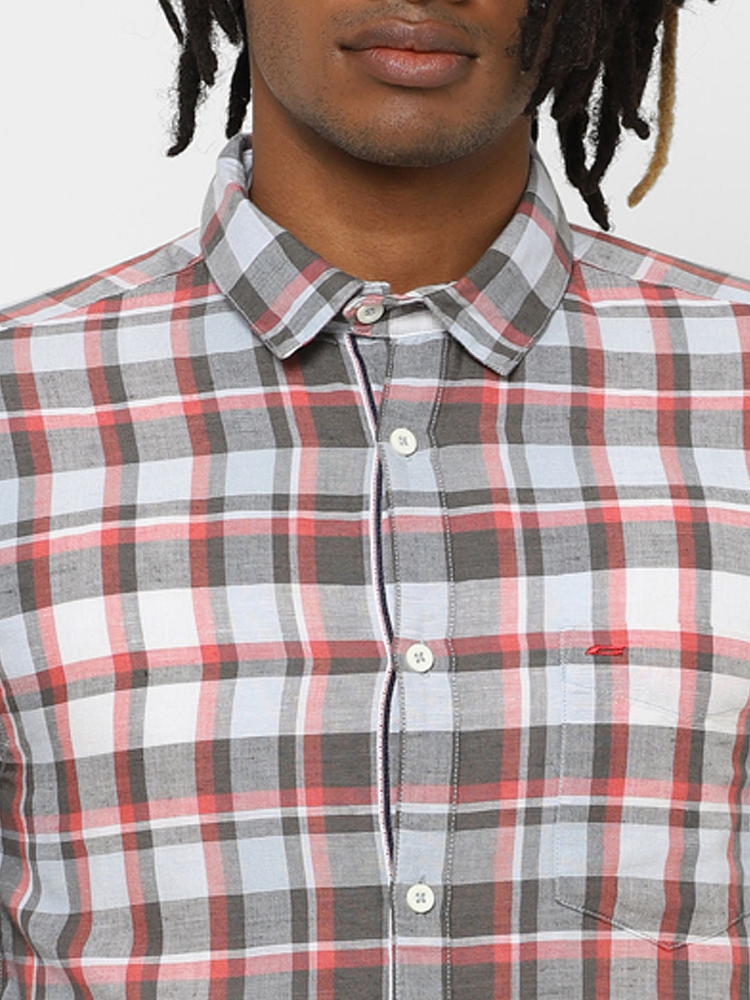 White Check Full Sleeves Shirt