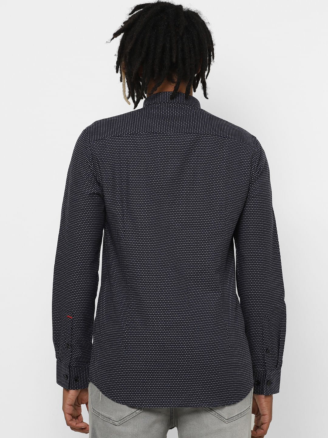 Black All Over Print Full Sleeves Shirt