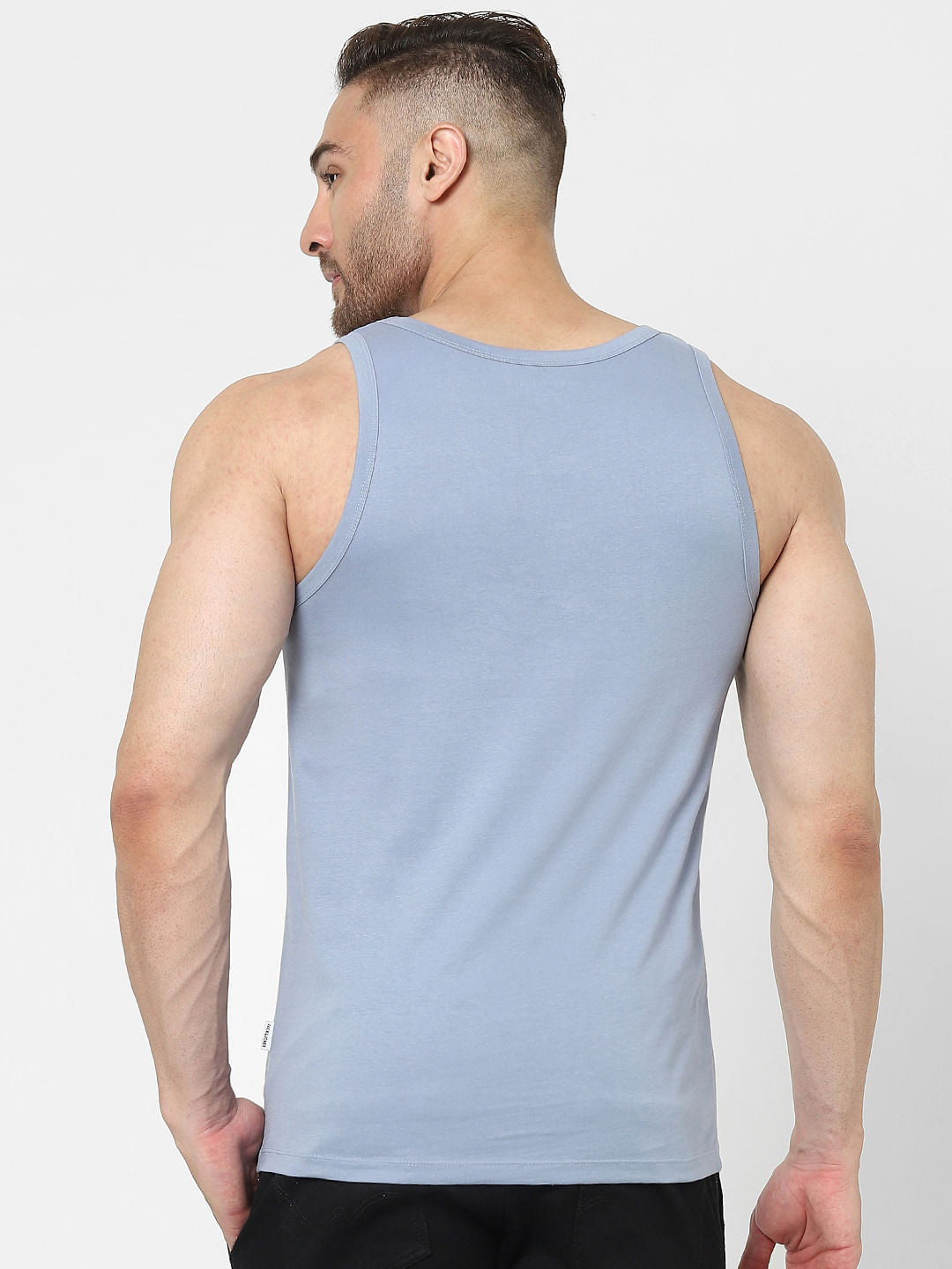 Blue Logo Print Vest