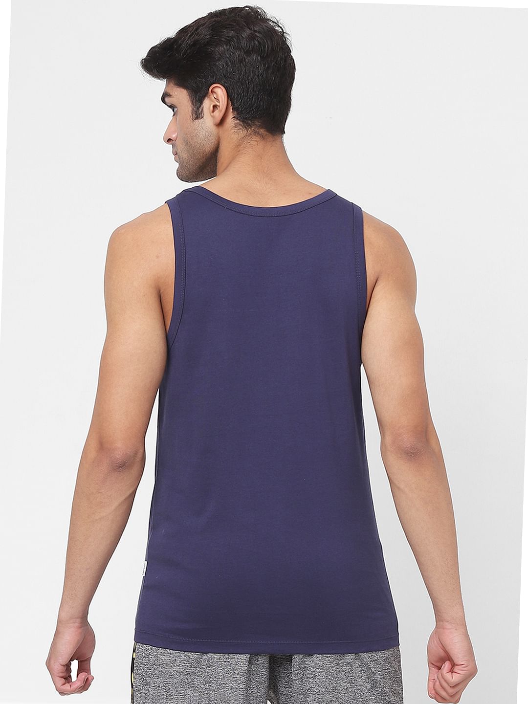 Blue Graphic Print Vest