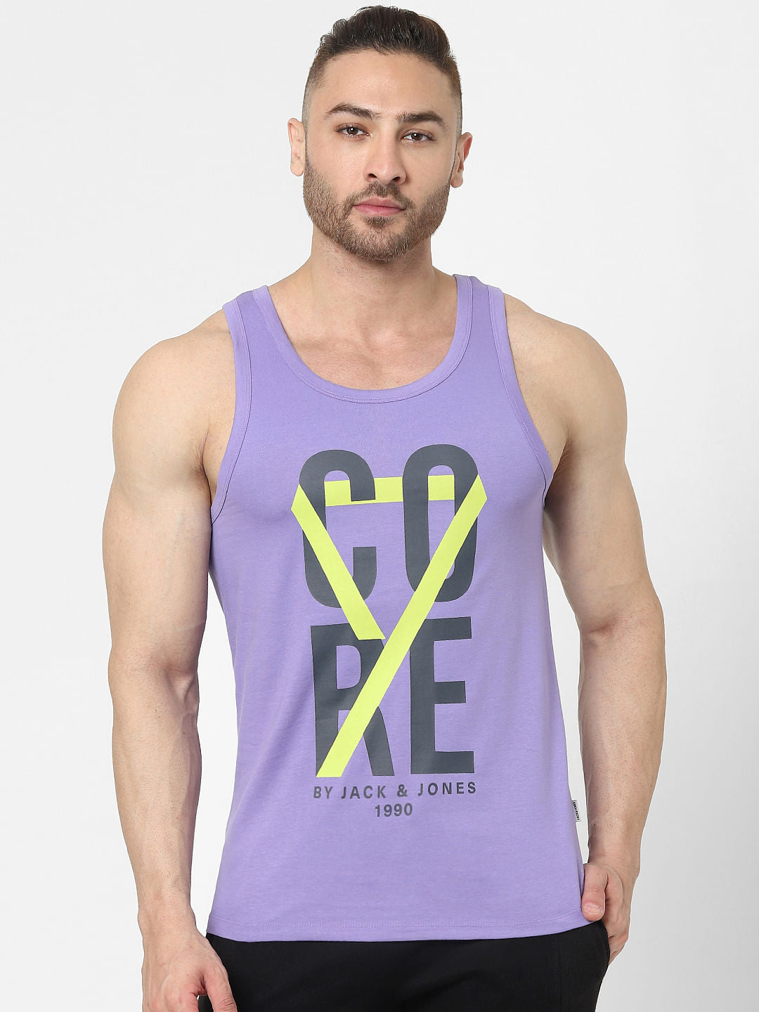 Purple Text Print Vest - S