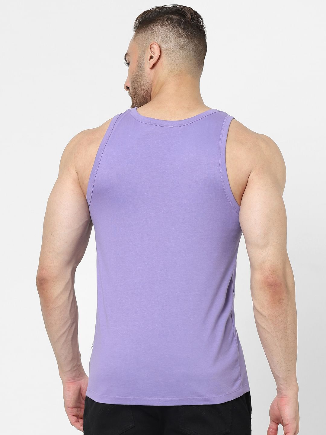 Purple Text Print Vest