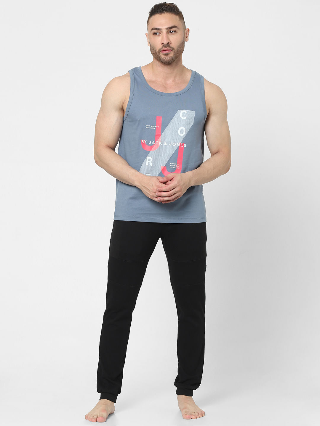 Blue Graphic Print Vest - S