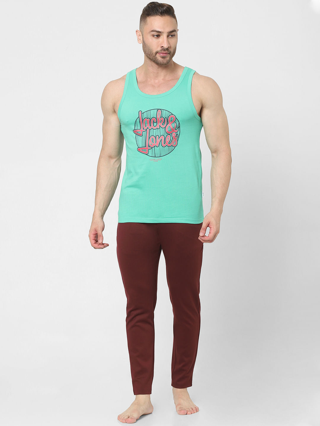 Green Graphic Print Vest - S