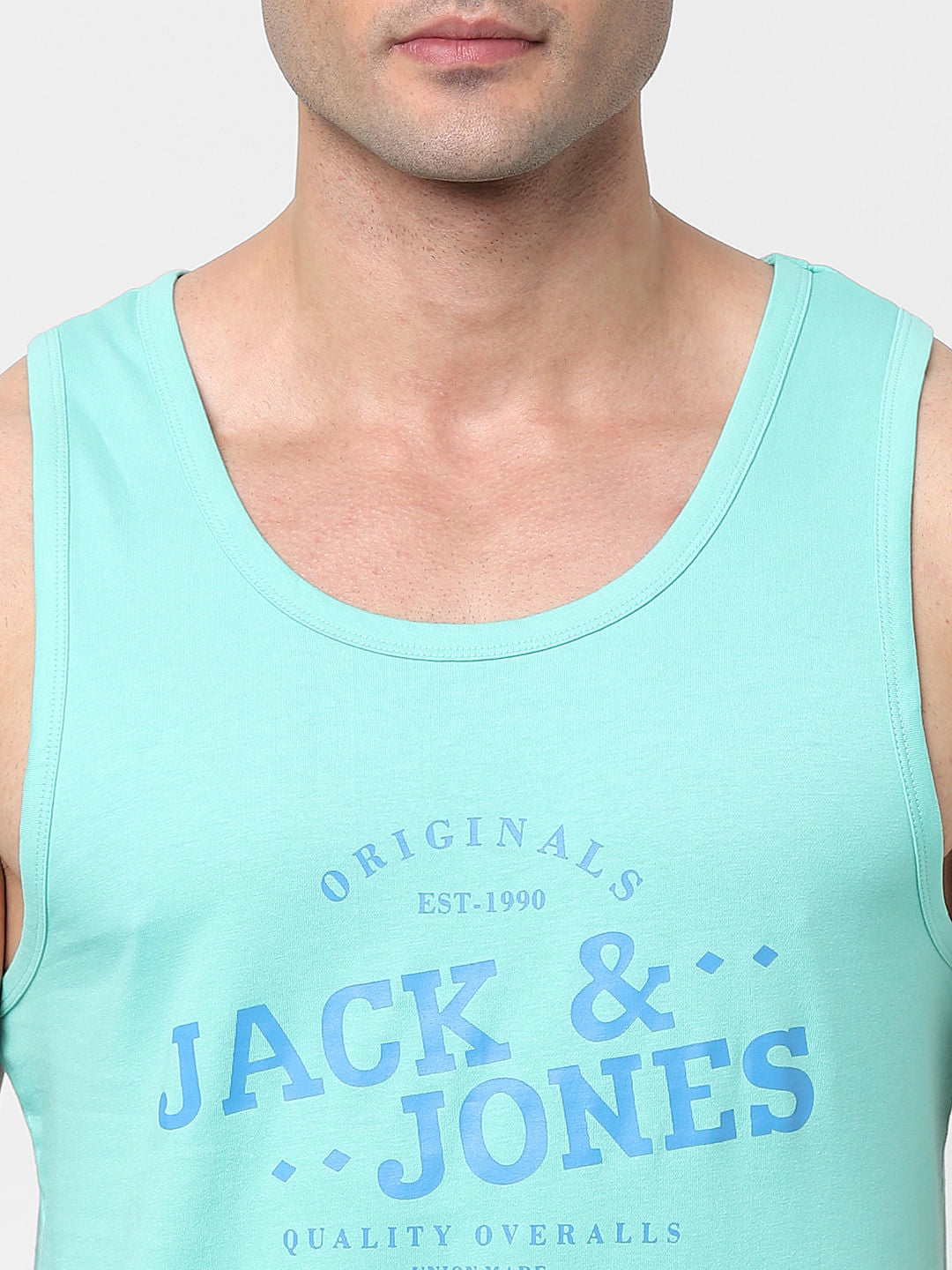 Blue Logo Print Vest