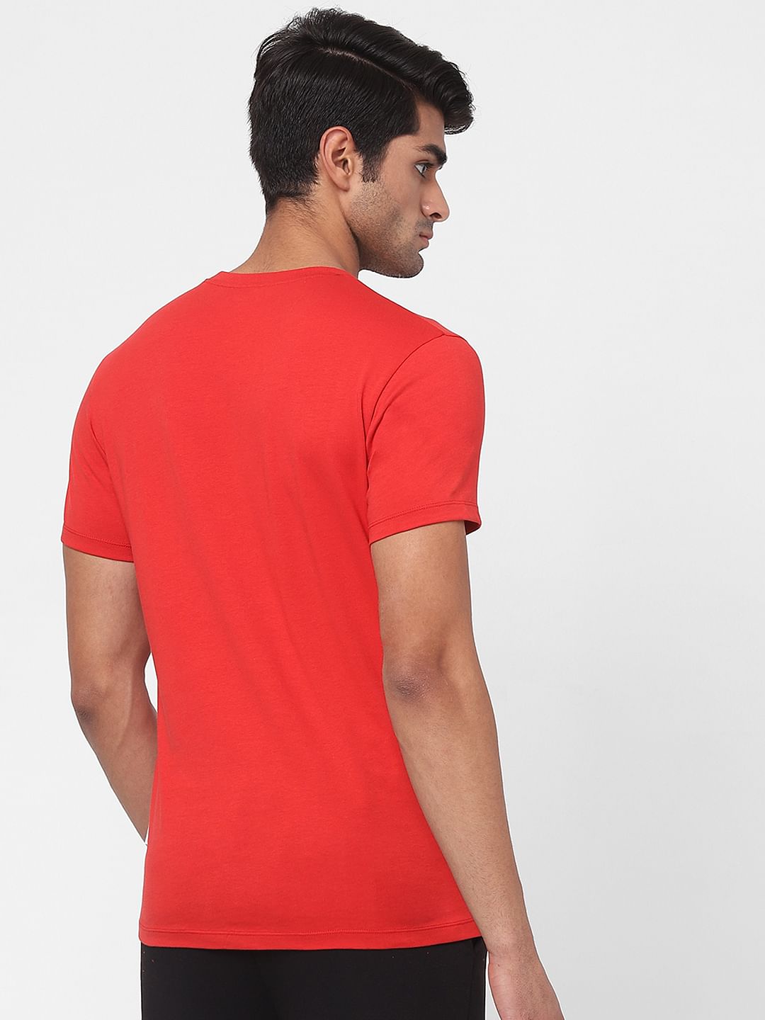 Red Graphic Crew Neck T-shirt