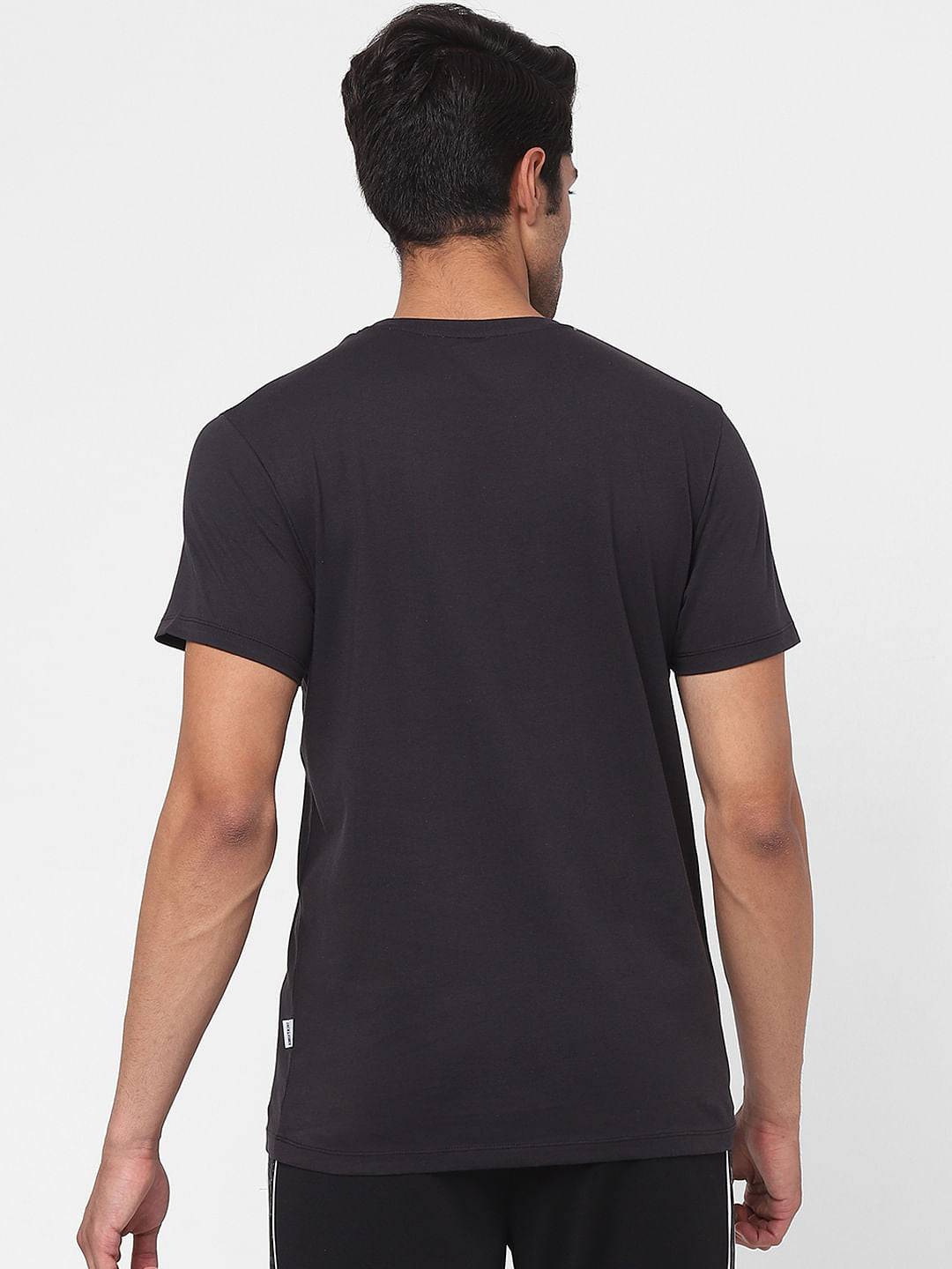 Black Graphic Crew Neck T-shirt