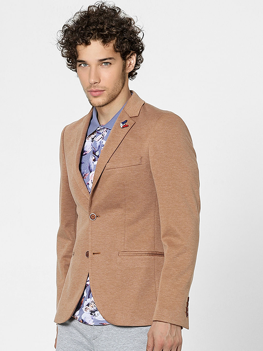 Brown Double Button Blazer
