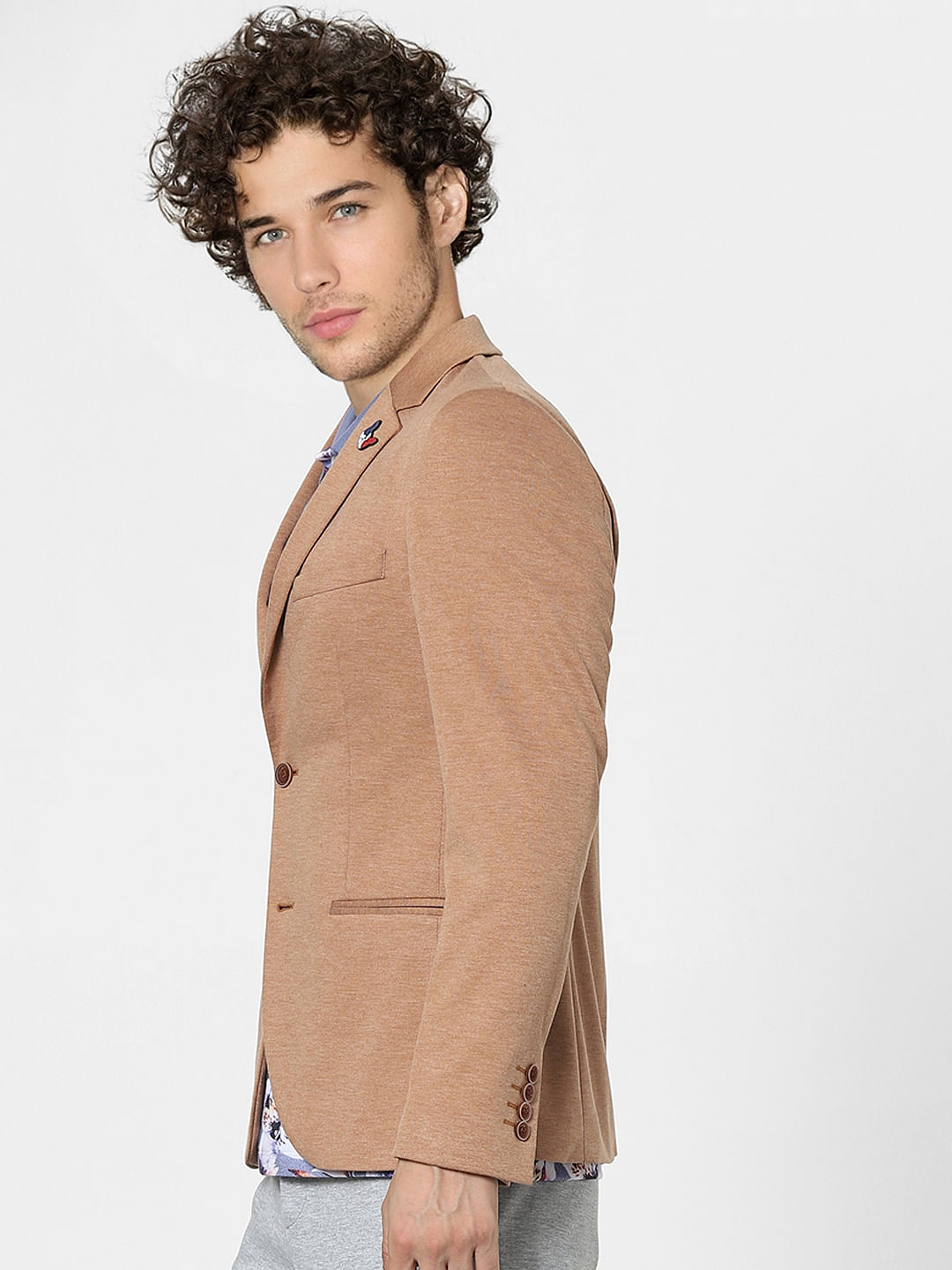 Brown Double Button Blazer