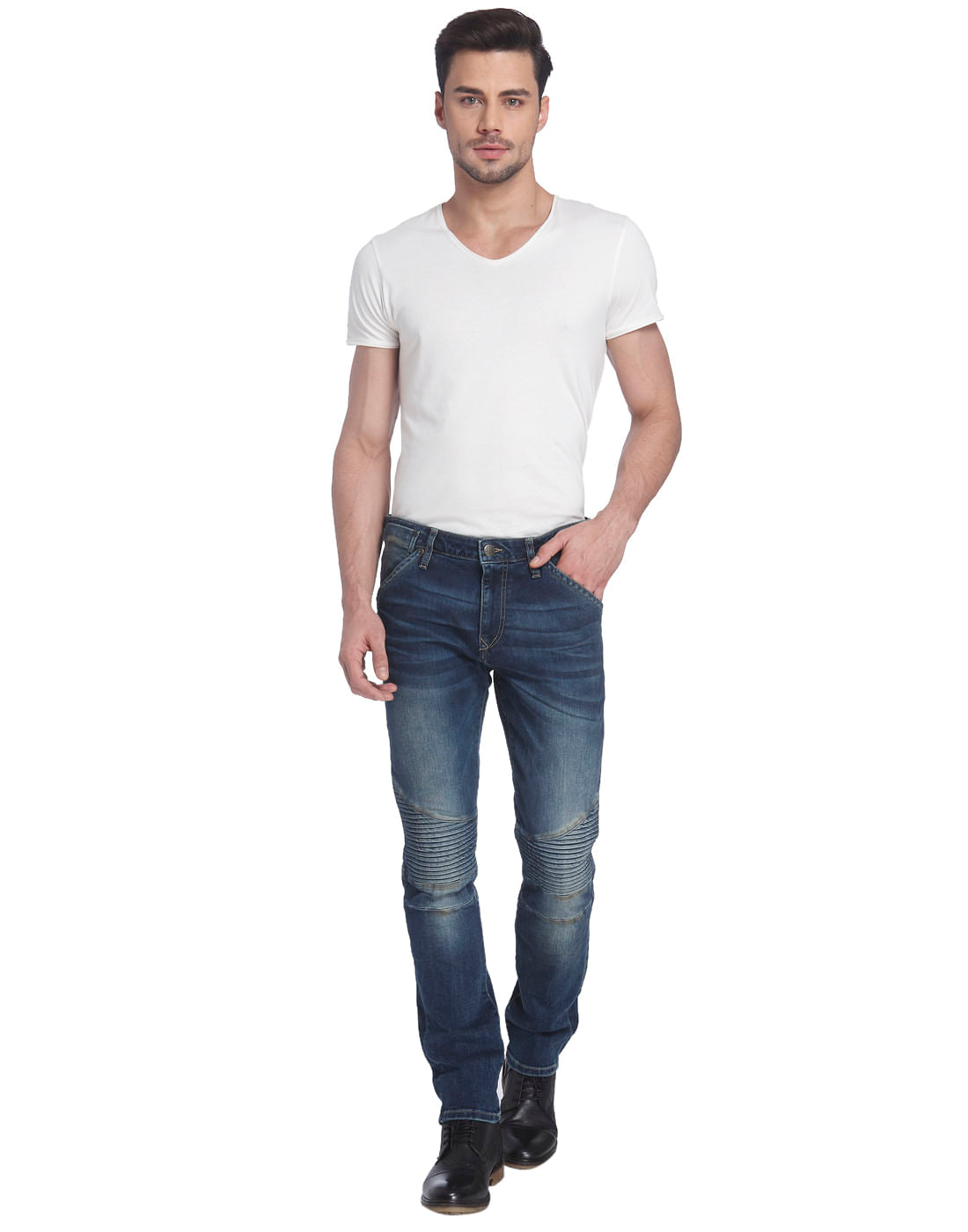 Blue Low Rise Tim Slim Fit Jeans