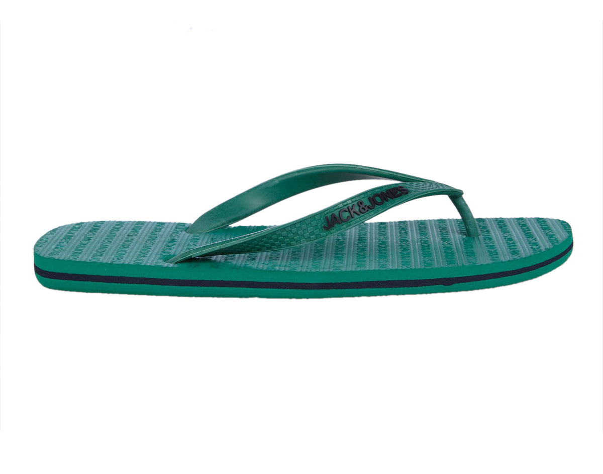 Green Logo Print Flip Flops - 40/41