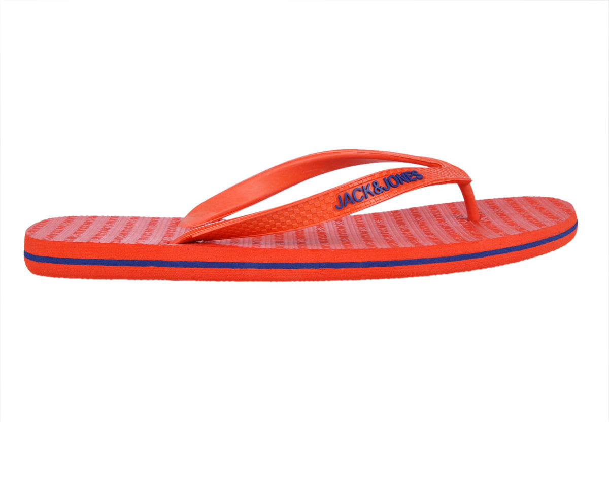 Orange Logo Print Flip Flops - 40/41