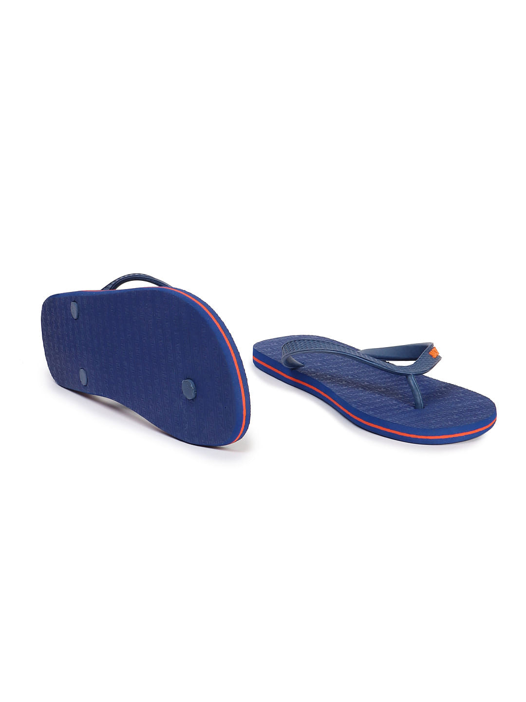 Blue Logo Print Flip Flops - 40/41