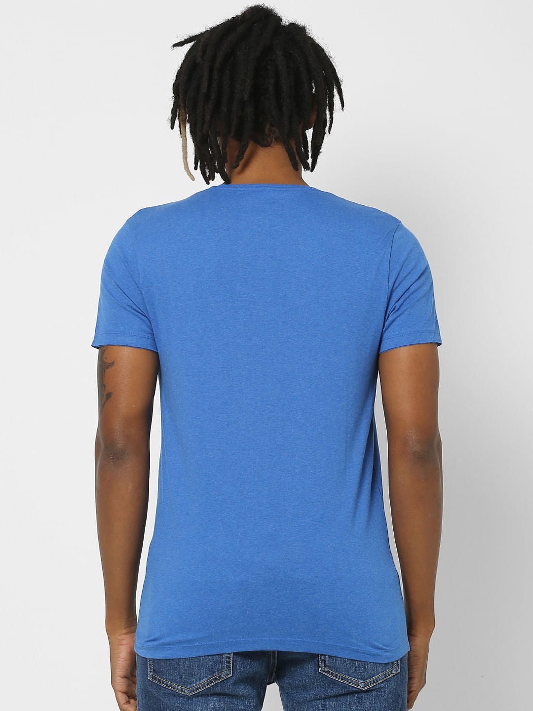Blue & Black V Neck T-shirt - Pack of 2