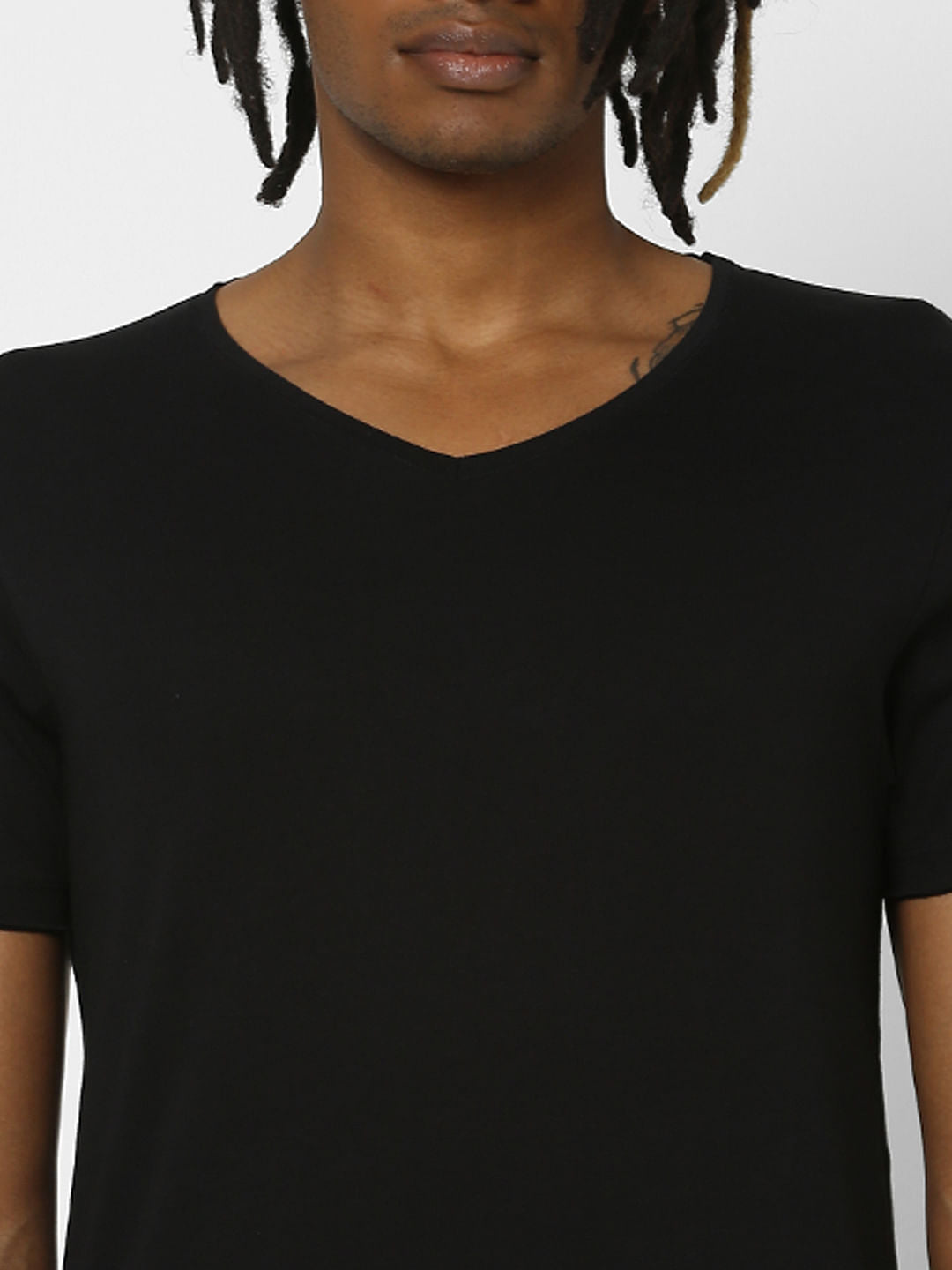 Blue & Black V Neck T-shirt - Pack of 2